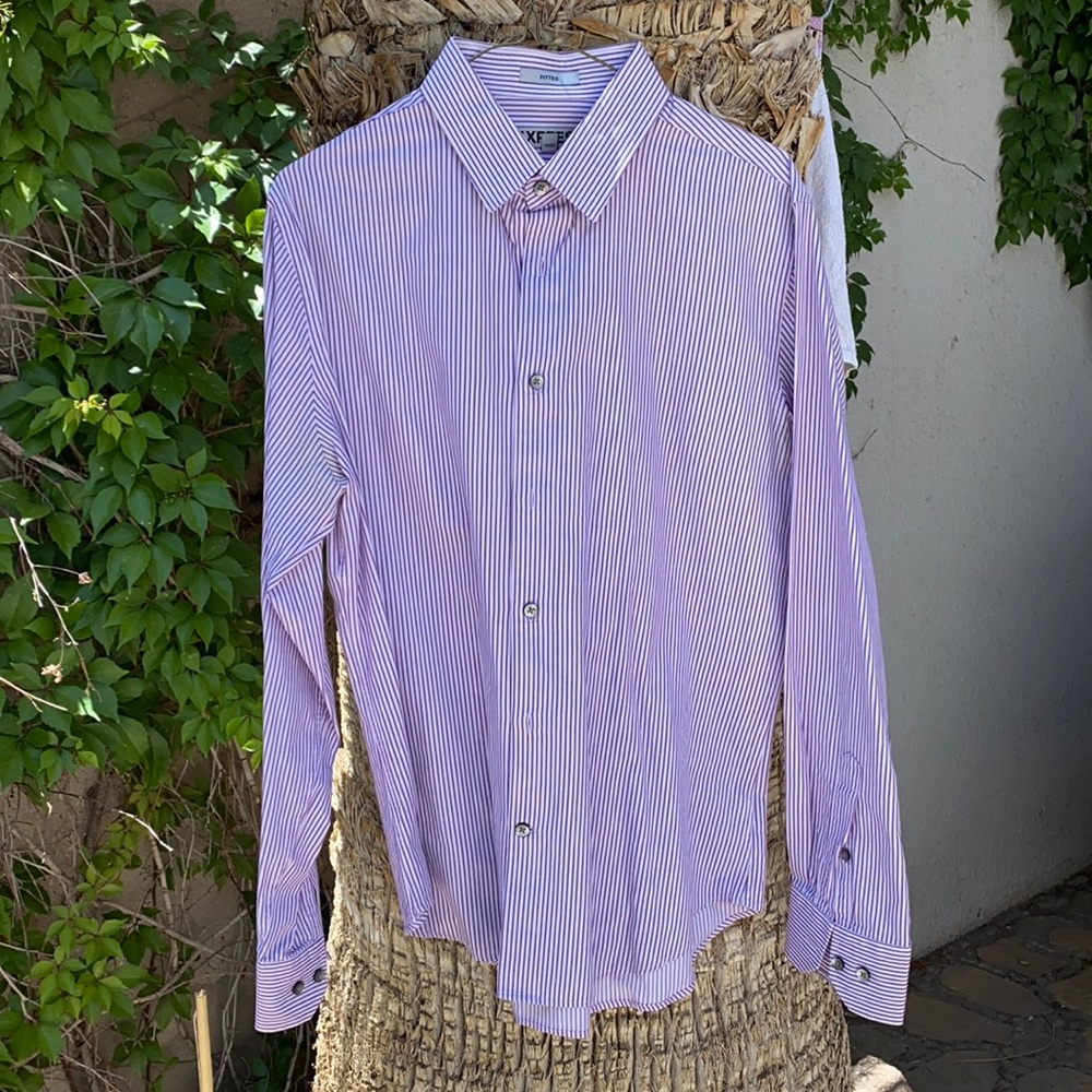 Express Purple Stripped Button Down Shirt | M